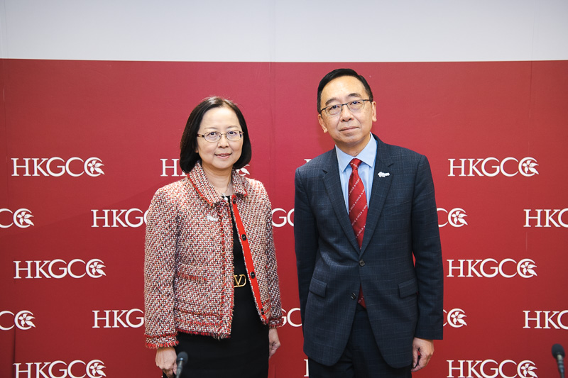 Photo of The Chamber Deputy Chairman Agnes Chan and CEO George Leung