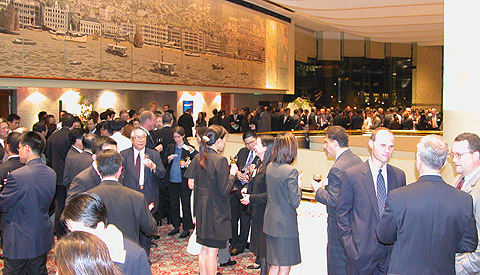 Over 600 members attended a Chamber cocktail reception at Hong Kong Club in October. 