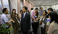 Modern Terminals IT officers explain to members how technology is used enhance the efficiency of its operations. 