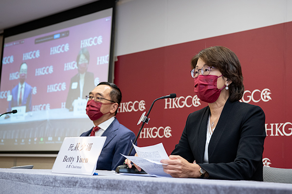 HKGCC CEO George Leung and HKGCC Chairman Betty Yuen