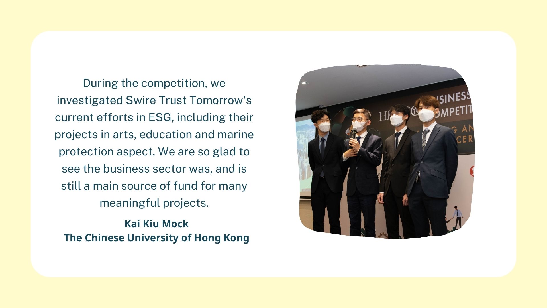Kai Kiu Mock, The Chinese University of Hong Kong