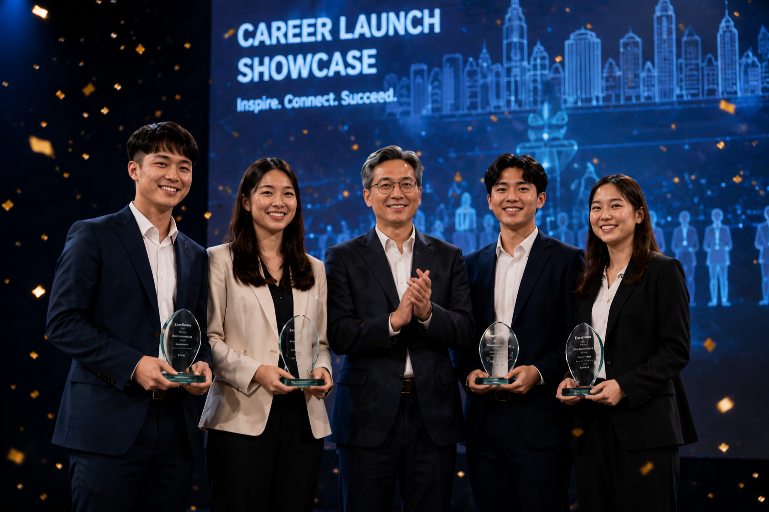 Career Launch Showcase award presentation